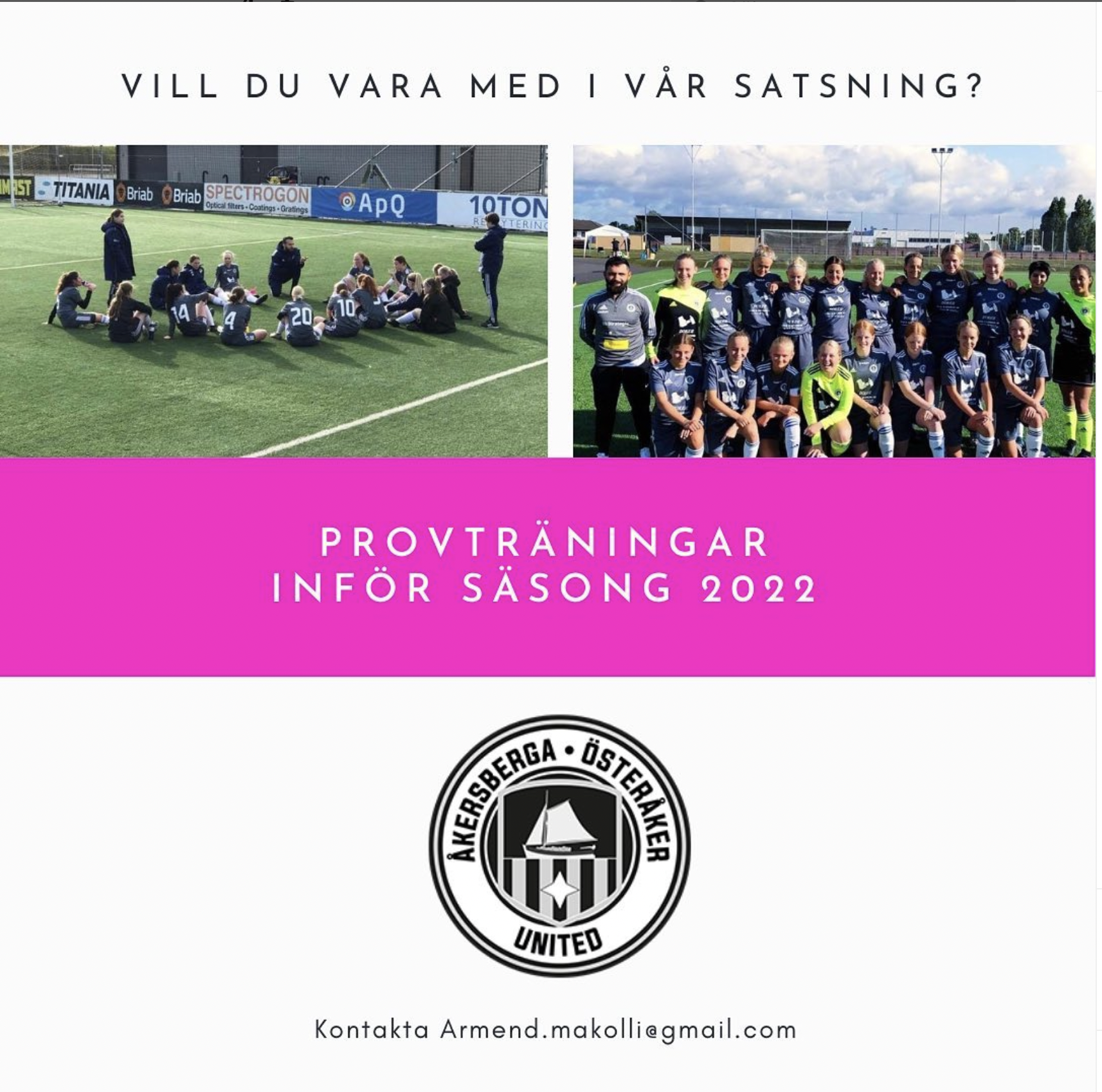 Åkersberga Österåker United DJ - Söker Provspelare
